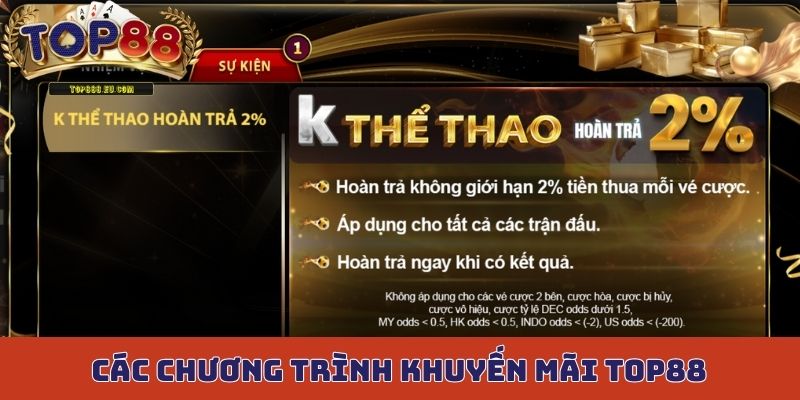 Các chương trình khuyến mãi Top88 luôn hấp dẫn, cuốn hút